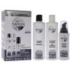System 2 Kit by Nioxin for Unisex - 3 Pc 10.1oz Cleanser Shampoo, 10.1 oz Scalp Therapy Conditioner, 3.38oz Scalp and Hair Treatment