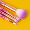 Fishtail handle soft hair super soft color makeup brush four-piece set soft skin-friendly eye shadow brush facial beauty powder