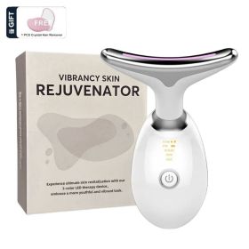 Facial Massager Neck Facial Beauty Device 3 Color EMS Microcurrent Skin Rejuvenation Massagers Lifting Tighten Skin Care Tool Anti Wrinkle Double Chin (Color: White)